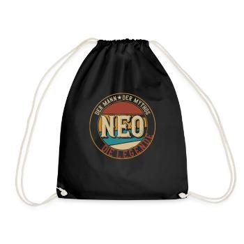 Neo Der Mann der Mythos die Legende Geschenk - Turnbeutel - Schwarz - Vorne