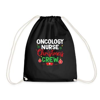 Oncology Nurse Christmas Crew Oncology Nursing - Drawstring Bag - black - Front