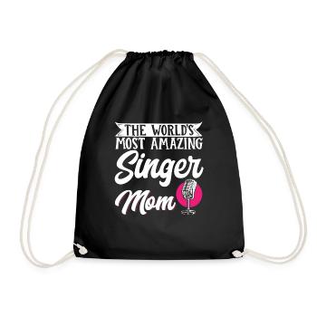 Singer Mom Mother's Day Die erstaunlichste Singer - Turnbeutel - Schwarz - Vorne