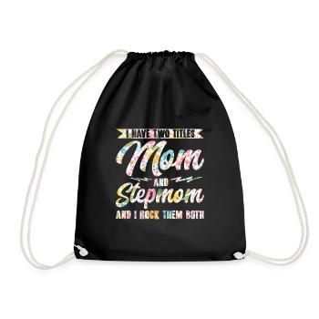 Belle-mère Fête des mères J’ai deux titres Maman et - Sac de sport léger - noir - Devant