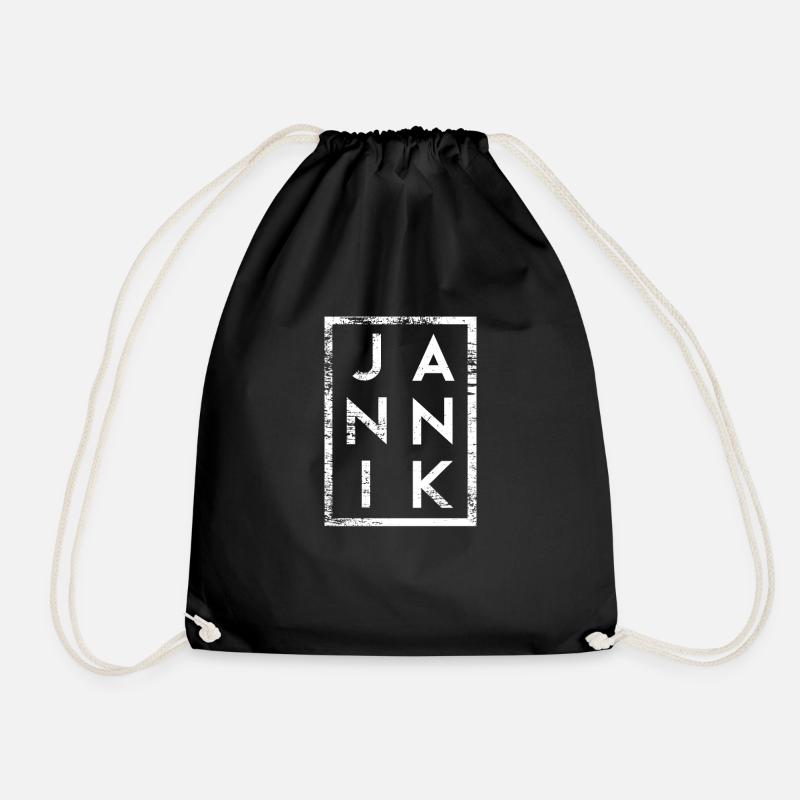 Jannik Minimalismus - Turnbeutel - Schwarz