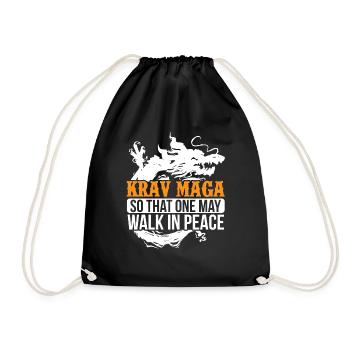 Krav Maga Apparel Israeli Self - Drawstring Bag - black - Front