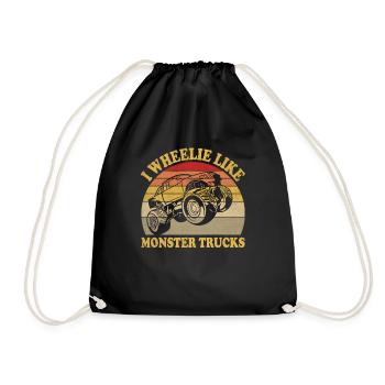 Monster Truck Racing Driving Lifestyle Truck Drive - Sac de sport léger - noir - Devant