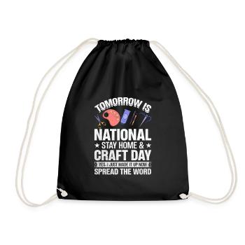 Creative Crapfting Lovers Funny sayings of Life - Drawstring Bag - black - Front