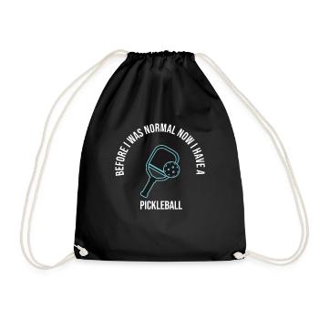 Avant j’étais normal maintenant j’ai un pickleball - Sac de sport léger - noir - Devant