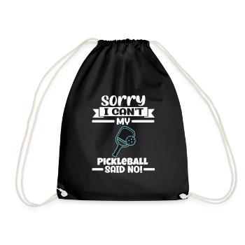 Désolé, je ne peux pas mon pickleball a dit non - Sac de sport léger - noir - Devant