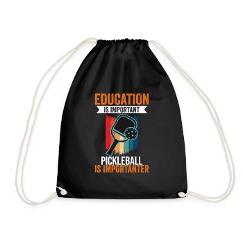 L’éducation est importante Le pickleball est plus - Sac de sport léger - noir - Devant