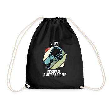J’aime le pickleball et peut-être 3 personnes - Sac de sport léger - noir - Devant