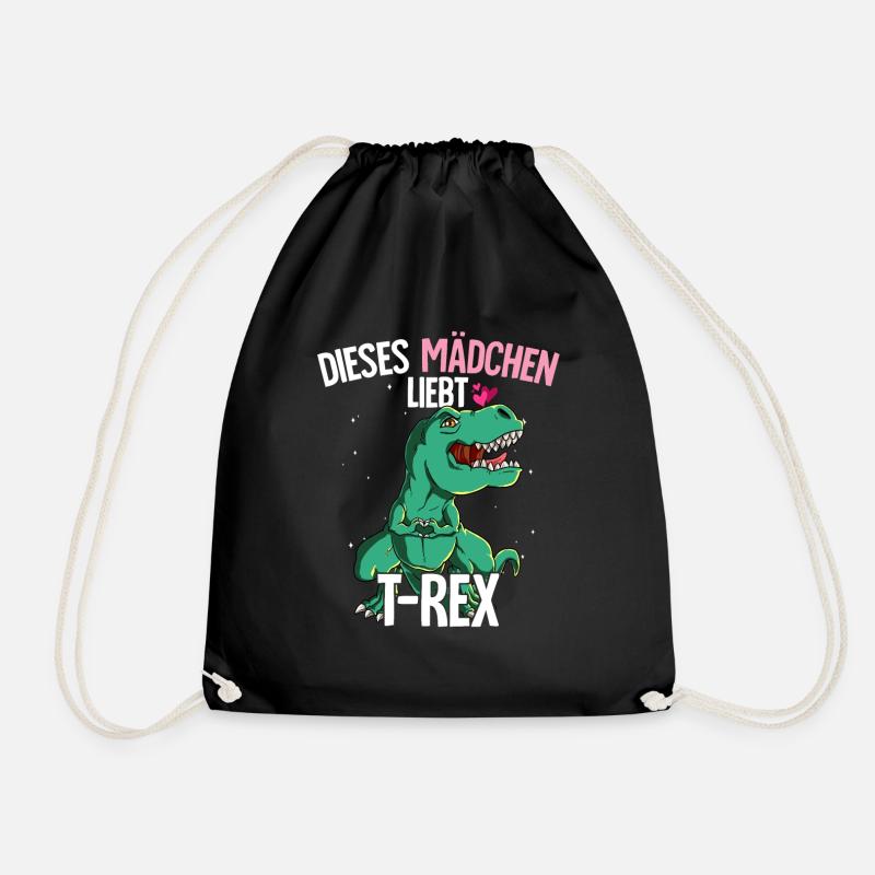 T-rex Mädchen - Turnbeutel - Schwarz