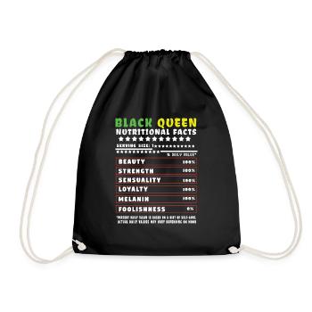 Fière Mélanine noire Mois de l’histoire des Noirs - Sac de sport léger - noir - Devant