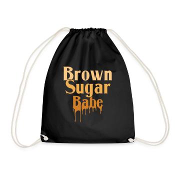 Mélanine Black Girl Brown Black History Mois - Sac de sport léger - noir - Devant