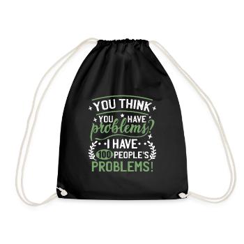 Humor Social Worker Funny - Drawstring Bag - black - Front