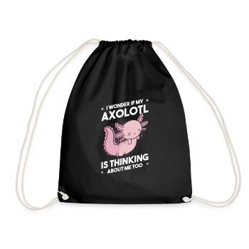 Axolotl Queue Cadeau Amphibien Axolotl - Sac de sport léger - noir - Devant
