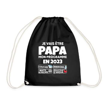 Prévisions pour 2023 Humour Futur Papa pour 2023 - Sac de sport léger - noir - Devant
