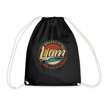 Liam Der Mann der Mythos die Legende Geschenk - Turnbeutel - Schwarz - Vorne