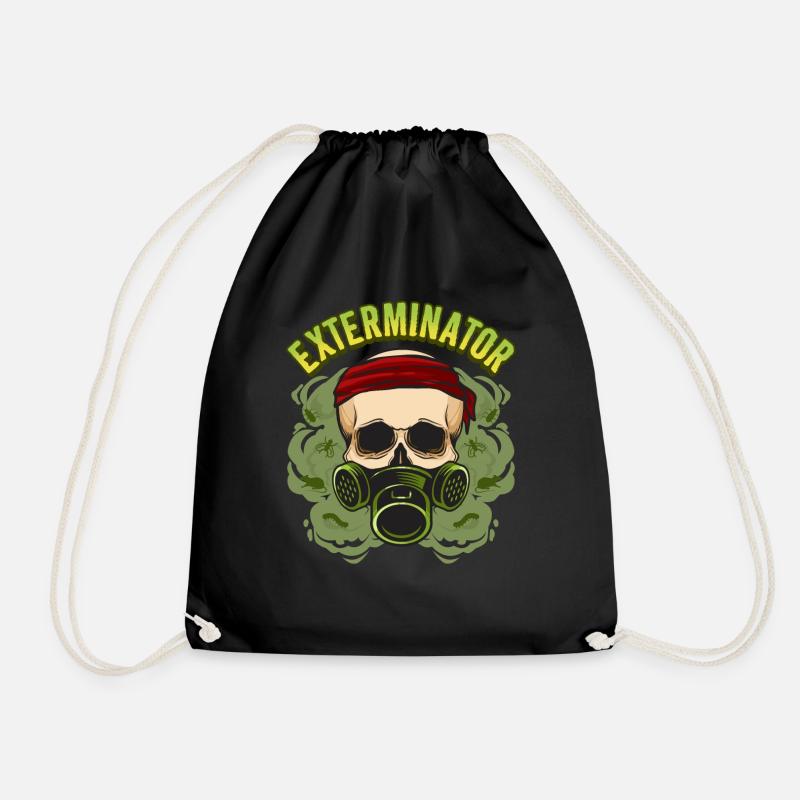 Kammerjäger-Gasmaske - Schädlingsbekämpfung - Turnbeutel - Schwarz