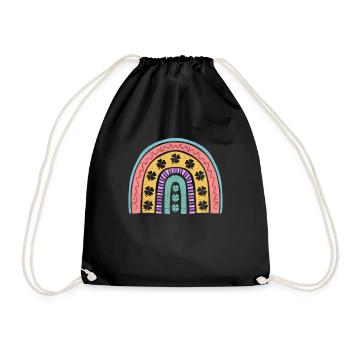 Trèfle vert à quatre feuilles Rainbow St. - Sac de sport léger - noir - Devant