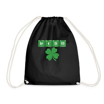 Lustige St. Patricks Day Wissenschaft Lehrer Irish - Turnbeutel - Schwarz - Vorne