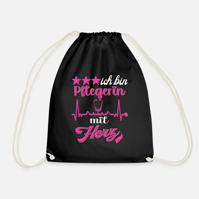 Pflegefachkraft Altenpflegerin Pflegerin - Turnbeutel - Schwarz
