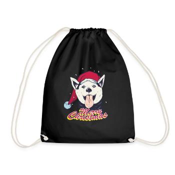 Joyeux Noël Husky Noël Noël - Sac de sport léger - noir - Devant