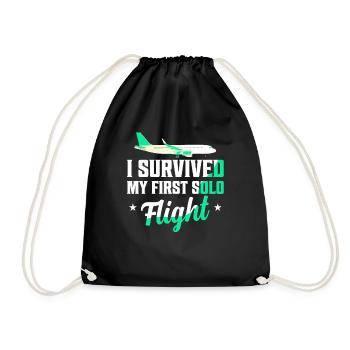 J’ai survécu à mon premier pilote en vol solo - Sac de sport léger - noir - Devant