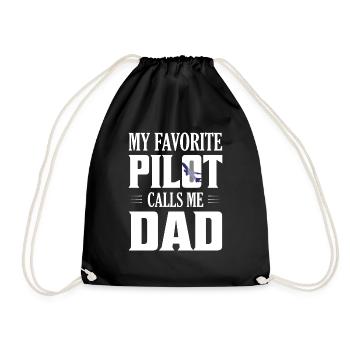 Mon pilote préféré m’appelle papa Aviation Airline - Sac de sport léger - noir - Devant