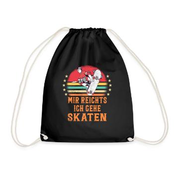 Skateboarder Skateboarding Skaten Skater - Turnbeutel - Schwarz - Vorne