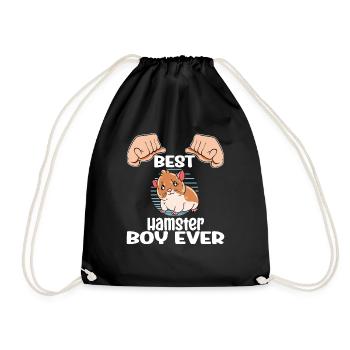 I'd Rather Be With My Hamster - Drawstring Bag - black - Front