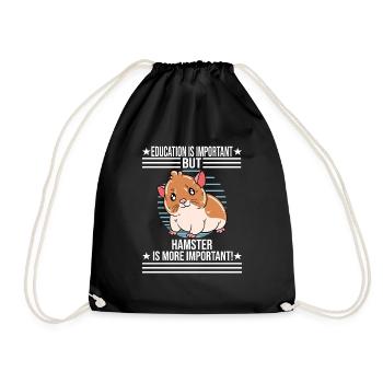 Je préfère être avec mon hamster - Sac de sport léger - noir - Devant
