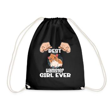 Je préfère être avec mon hamster - Sac de sport léger - noir - Devant