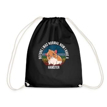 Je préfère être avec mon hamster - Sac de sport léger - noir - Devant