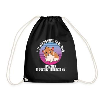 Je préfère être avec mon hamster - Sac de sport léger - noir - Devant