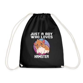 Je préfère être avec mon hamster - Sac de sport léger - noir - Devant