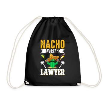 Cinco de Mayo Nacho Durchschnittlicher Anwalt Rech - Turnbeutel - Schwarz - Vorne