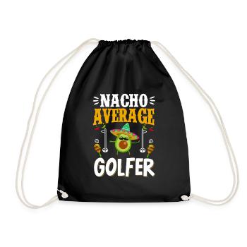 Cinco de Mayo Nacho average golfer Golfing Mex - Drawstring Bag - black - Front