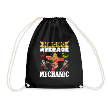 Cinco de Mayo Nacho Durchschnittlicher Mechaniker - Turnbeutel - Schwarz - Vorne