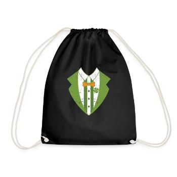 Leprechaun Fumer la Saint-Patrick Irlandais chanceux - Sac de sport léger - noir - Devant
