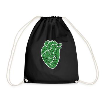 Kleeblatt Herz Herzkrankenschwester St. Patricks - Turnbeutel - Schwarz - Vorne