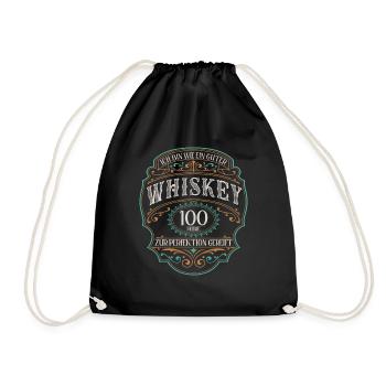 100 Jahre bin guter Whisky Whiskey 100. Geburtstag - Turnbeutel - Schwarz - Vorne