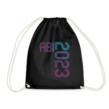 Abitur Gymnasium Women and Men Abi 2023 - Drawstring Bag - black - Front