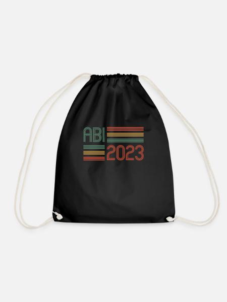 Abitur Gymnasium Damen und Herren Abi 2023 - Turnbeutel - Schwarz