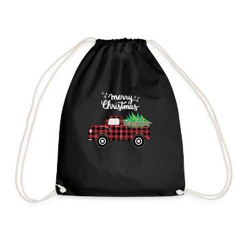 Merry Christmas Lustiges Weihnachtsshirt - Turnbeutel - Schwarz - Vorne