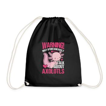 Axolotl Queue Cadeau Amphibien Axolotl - Sac de sport léger - noir - Devant