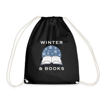 Journées d'hiver : livres, lecture, littérature, - Sac de sport léger - noir - Devant