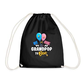 He or She Grandpop To Bee Best Grandpa Ever Gramps - Drawstring Bag - black - Front