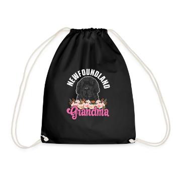 Newfoundland Newfoundland Dog - Drawstring Bag - black - Front
