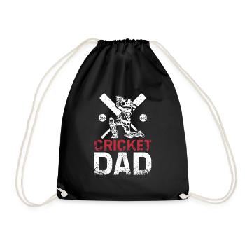 Fathers Day Daddy Cricket Dad - Turnbeutel - Schwarz - Vorne