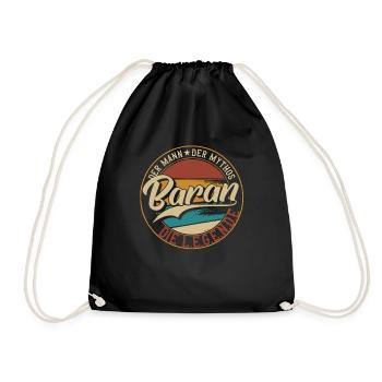 Baran Der Mann der Mythos die Legende Geschenk - Turnbeutel - Schwarz - Vorne
