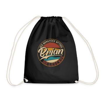 Brian Der Mann der Mythos die Legende Geschenk - Turnbeutel - Schwarz - Vorne