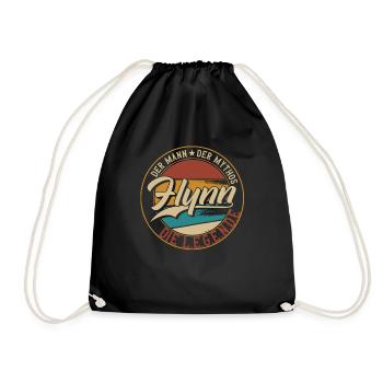 Flynn Der Mann der Mythos die Legende Geschenk - Turnbeutel - Schwarz - Vorne